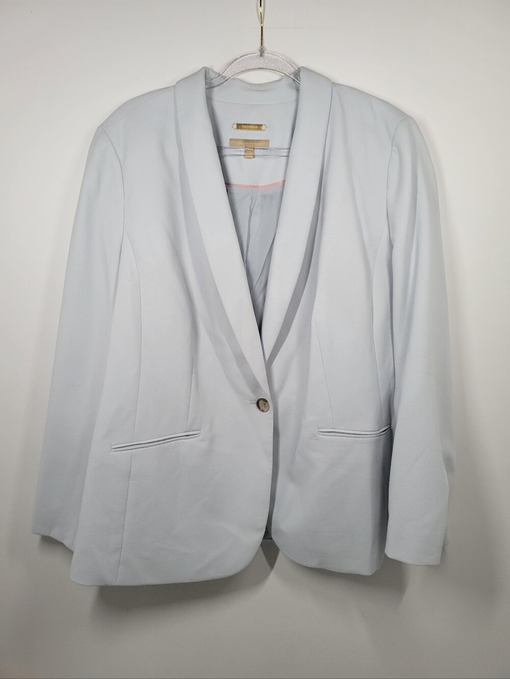 Talbots Powder Blue Single Button Blazer Jacket Women Size 18W NWOT